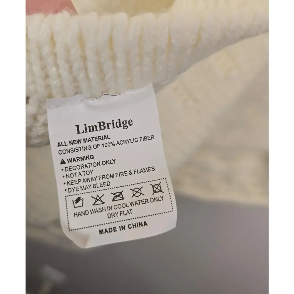 Tree Skirt Cream Cable Knit 100% Acrylic Fiber 25